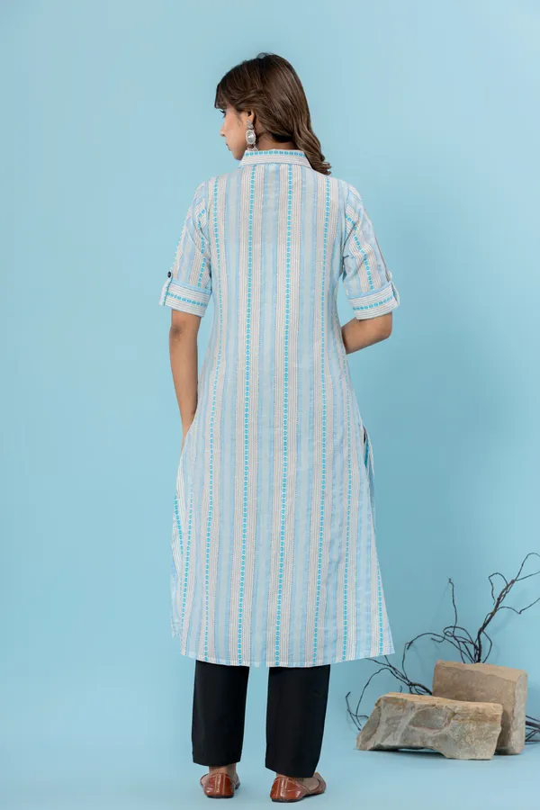 Multicolor_Cotton_Blend_Woven_Design_A-line_Kurti_for_Women