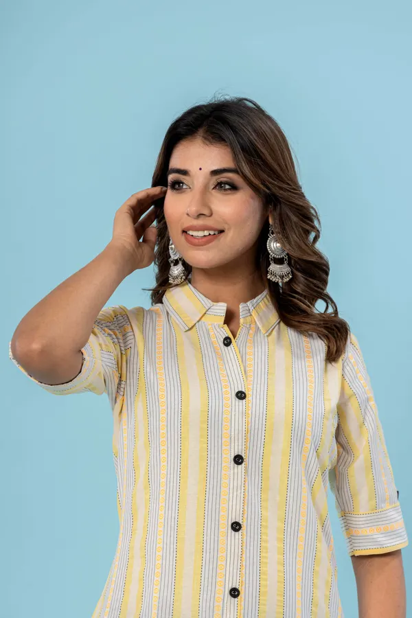 Yellow_Cotton_Blend_Woven_Design_A-line_Kurti_for_Women