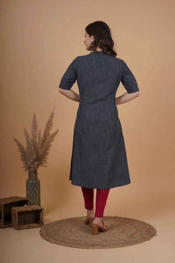 Grey_Khadi_Cotton_Embroidered_A-line_Kurta_for_Women