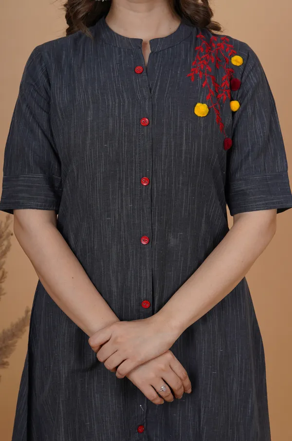 Grey_Khadi_Cotton_Embroidered_A-line_Kurta_for_Women