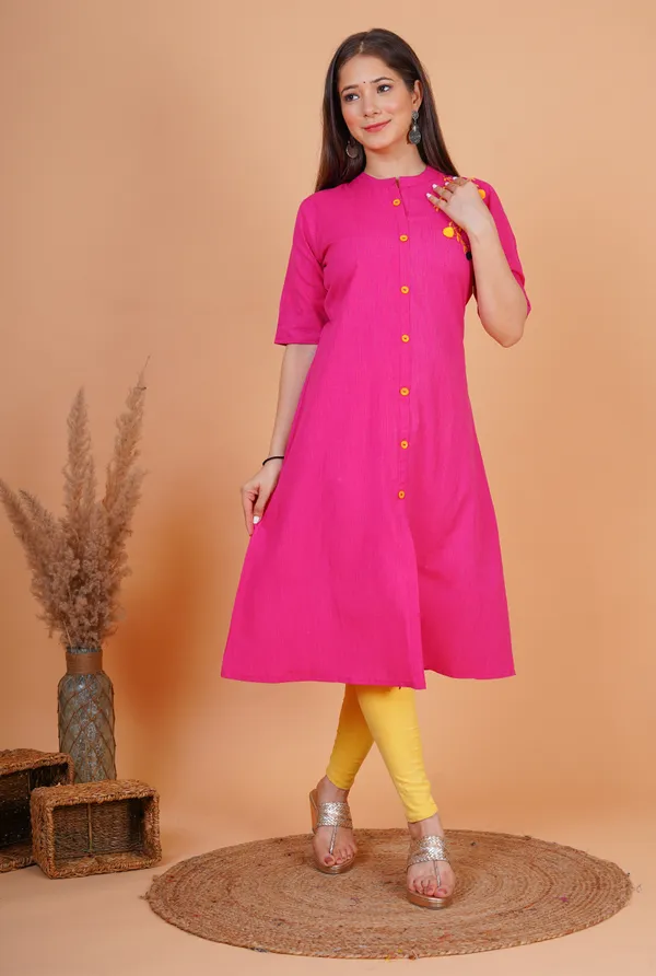 Pink_Khadi_Cotton_Embroidered_A-line_Kurta_for_Women