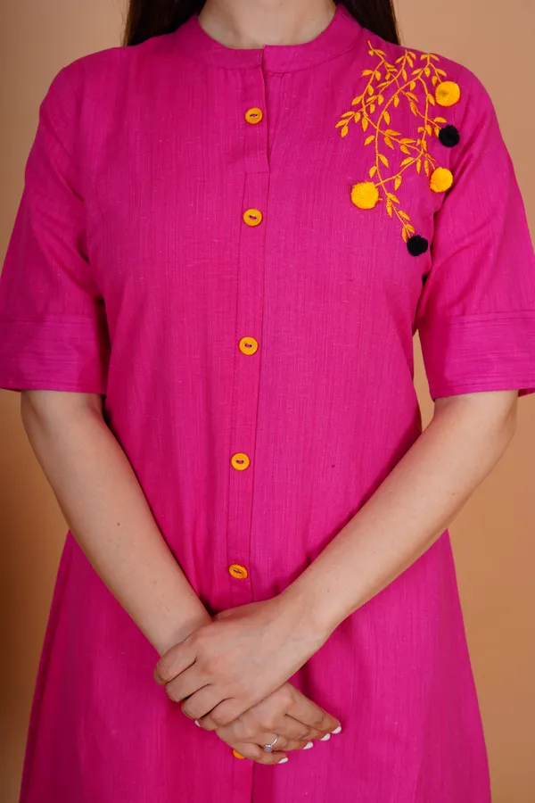 Pink_Khadi_Cotton_Embroidered_A-line_Kurta_for_Women