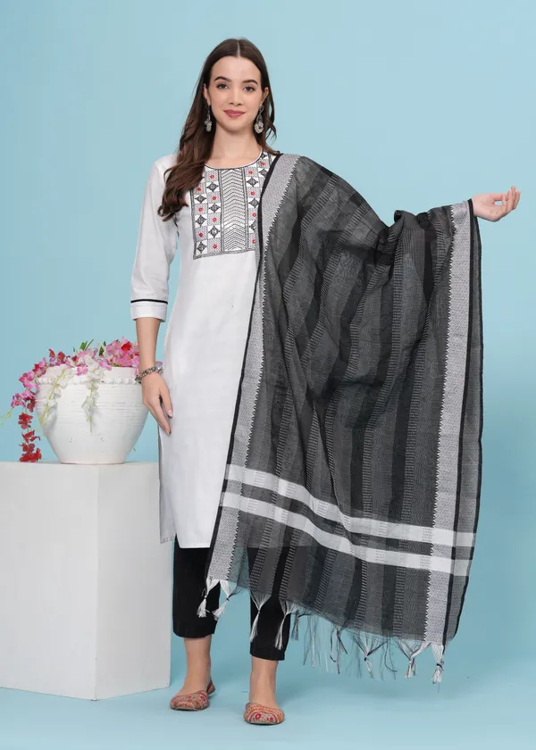 White_Cotton_Blend_Embroidered_Kurta_Pant_Dupatta_Set_for_Women