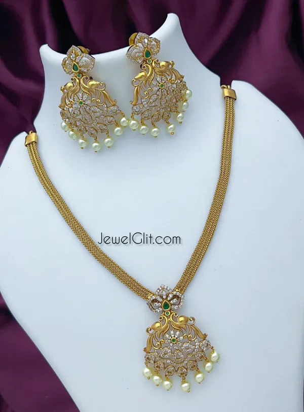 Multicolor_Brass_Alloy_Antique_Finish_American_Diamond_Necklace_Set_For_Women