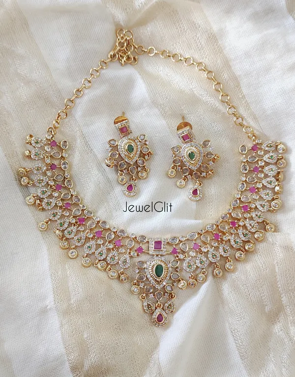 Multicolor_Brass_Alloy_Matte_Finish_American_Diamond_Necklace_Set_For_Women