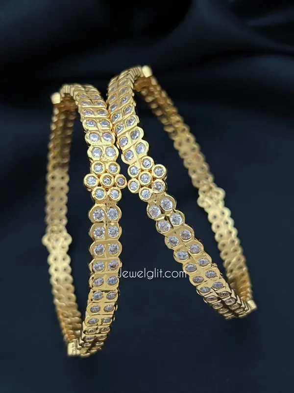 White_Colour_Premium_Quality_Impon_Microplated_Bangle