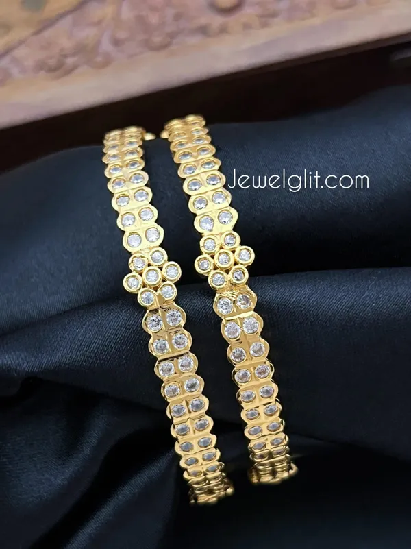White_Colour_Premium_Quality_Impon_Microplated_Bangle