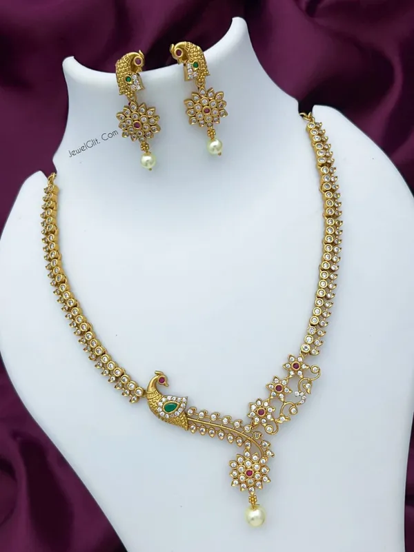 Antique_Finish_American_Diamond/_Cz_Necklace