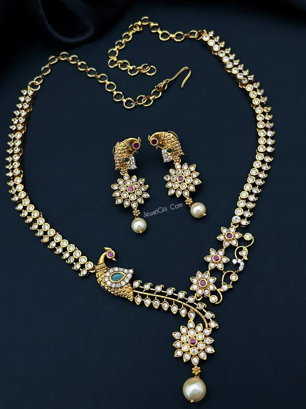 Antique_Finish_American_Diamond/_Cz_Necklace
