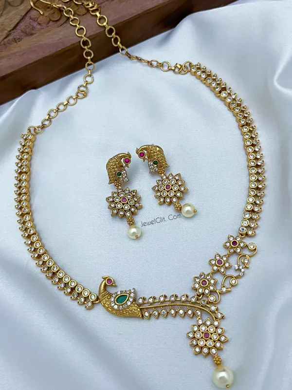 Antique_Finish_American_Diamond/_Cz_Necklace