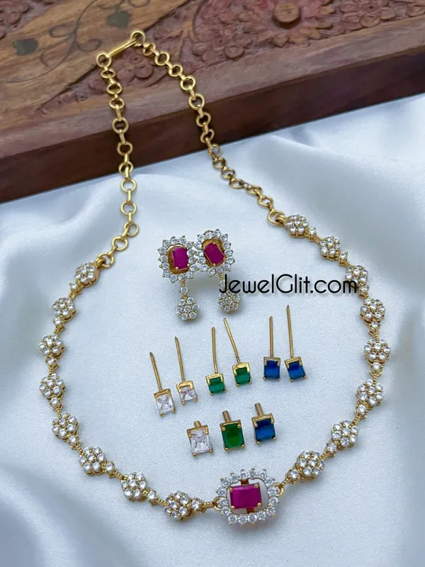 Trendy_Multi_Colour_Matte_Finish_Ad_Stone_Changeable_Necklace_Set