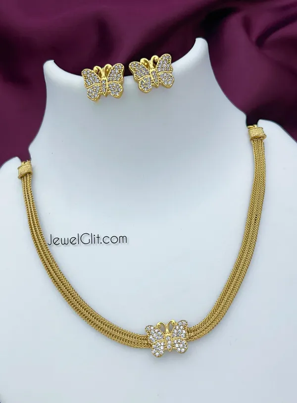 Dazzling_White_Butterfly_Necklace_Set