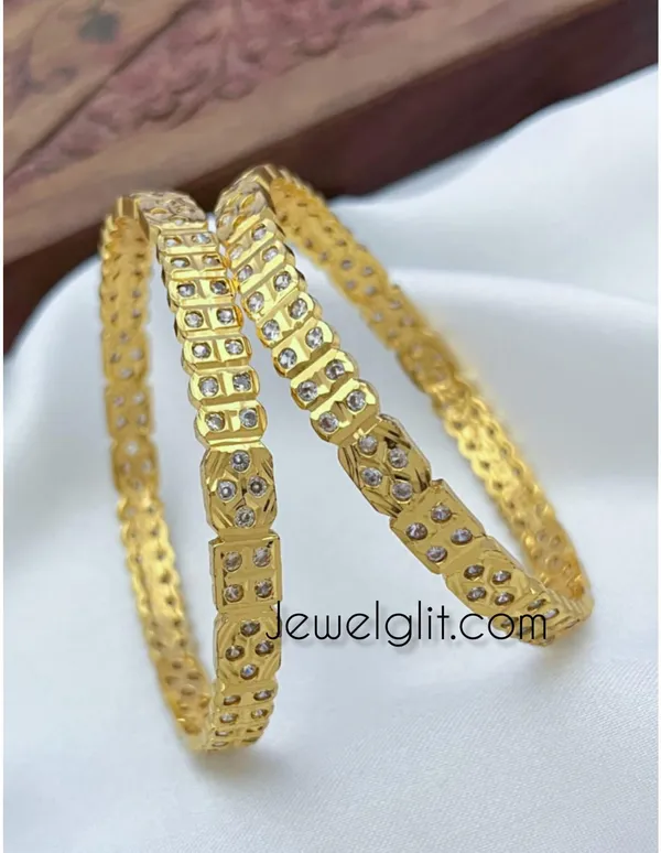 White_Colour_Premium_Quality_Impon_Microplated_Bangle