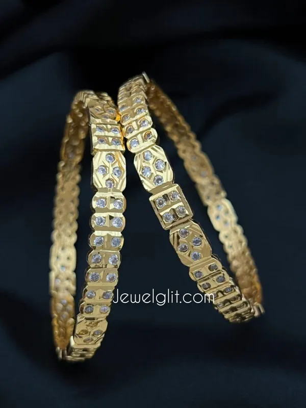 White_Colour_Premium_Quality_Impon_Microplated_Bangle