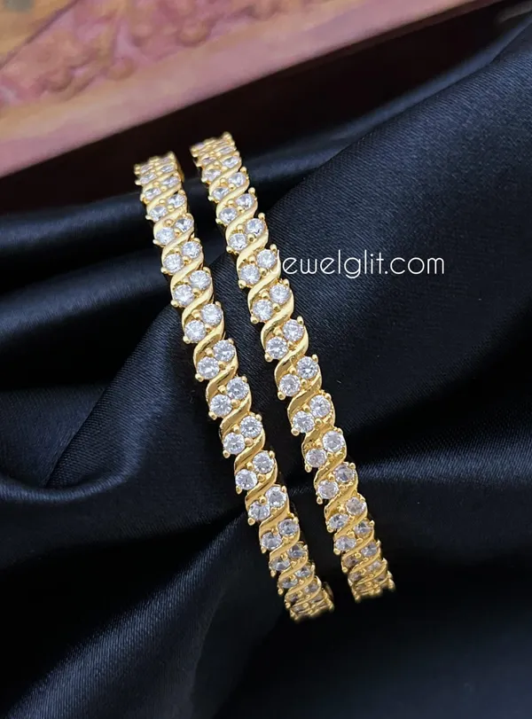 White_Colour_Premium_Quality_Impon_Microplated_Bangle