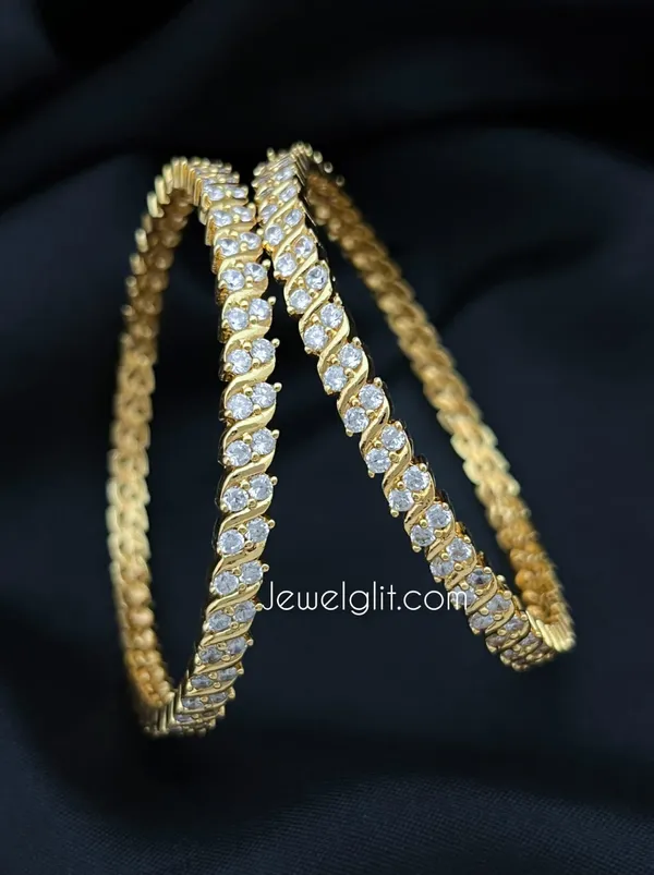 White_Colour_Premium_Quality_Impon_Microplated_Bangle