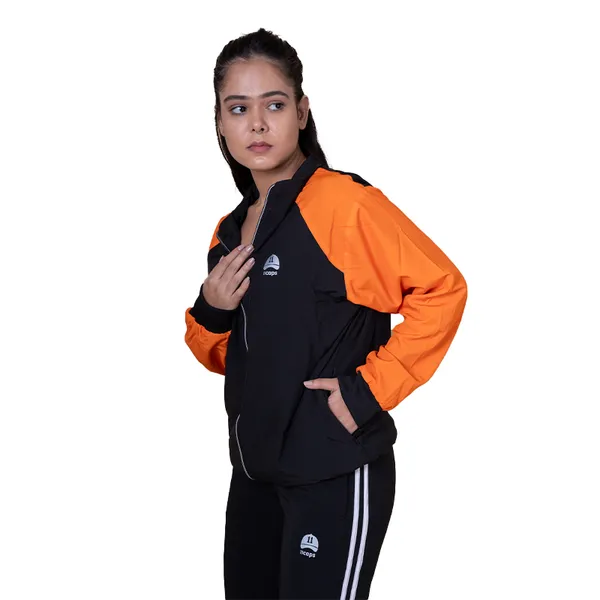 Orange_Nylon_Solid_All_Season_Windcheater