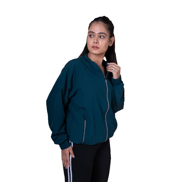 Army_Green_Nylon_Solid_All_Season_Windcheater