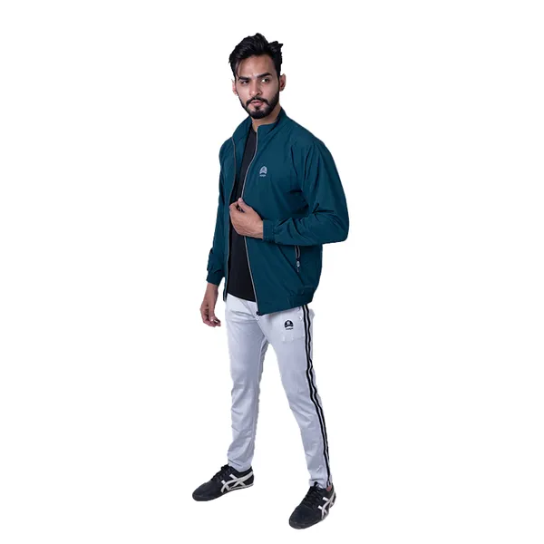 Army_Green_Nylon_Solid_All_Season_Windcheater