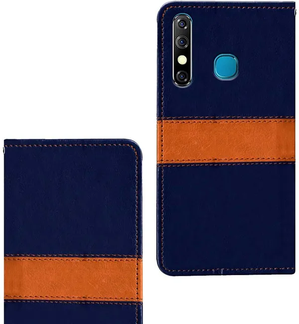 Multicolor_Artificial_Leather_Infinix_Hot_8_Flip_Cover