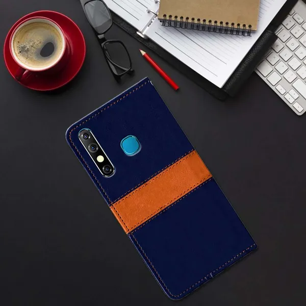 Multicolor_Artificial_Leather_Infinix_Hot_8_Flip_Cover