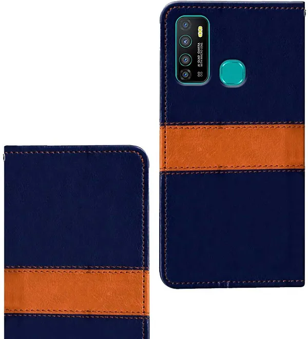Multicolor_Artificial_Leather_Infinix_Hot_9_Flip_Cover