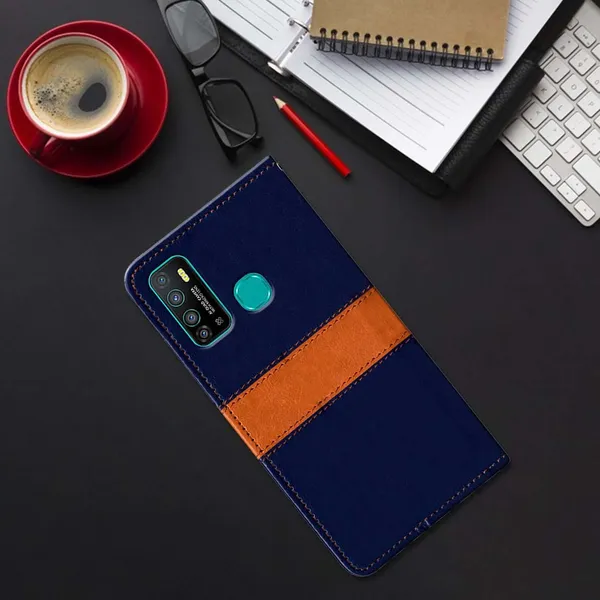 Multicolor_Artificial_Leather_Infinix_Hot_9_Flip_Cover
