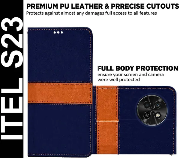 Multicolor_Artificial_Leather_Itel_S23_Flip_Cover