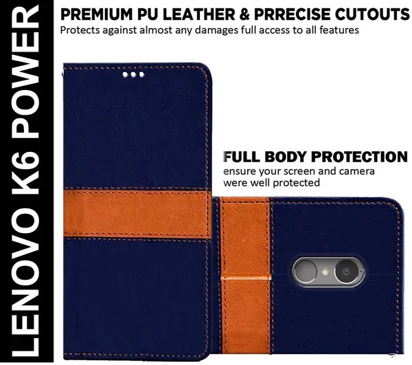 Multicolor_Artificial_Leather_Lenovo_K6_Power_Back_Cover