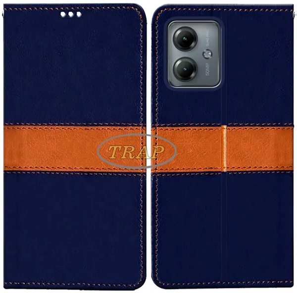 Multicolor_Artificial_Leather_Moto_G14_Back_Cover