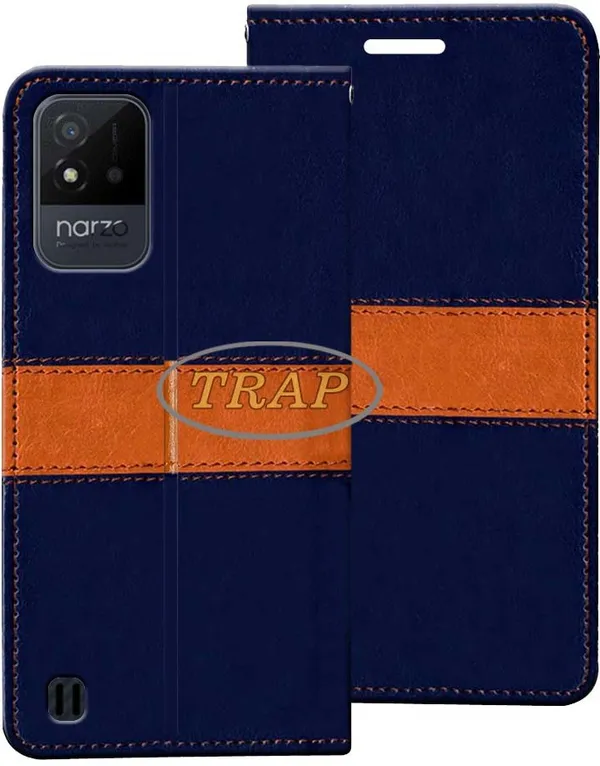 Multicolor_Artificial_Leather_Narzo_50i_Back_Cover