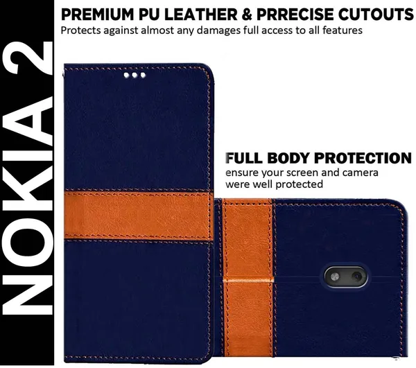 Multicolor_Artificial_Leather_Nokia_2_Flip_Cover