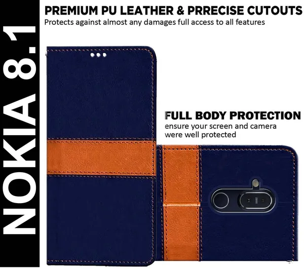 Multicolor_Artificial_Leather_Nokia_8.1_Flip_Cover