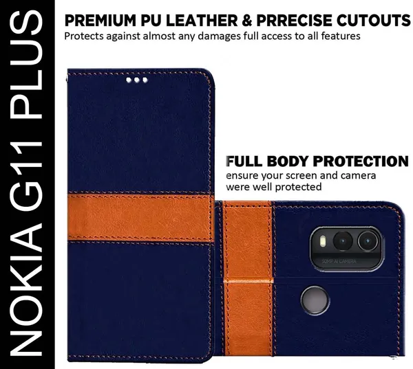 Multicolor_Artificial_Leather_Nokia_G11_PLUS_Back_Cover