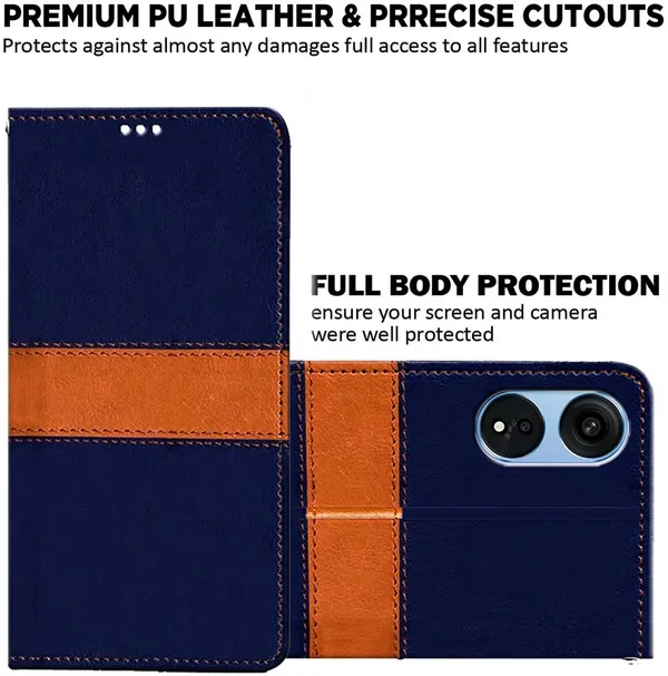 Multicolor_Artificial_Leather_Oppo_A1_Pro_Back_Cover
