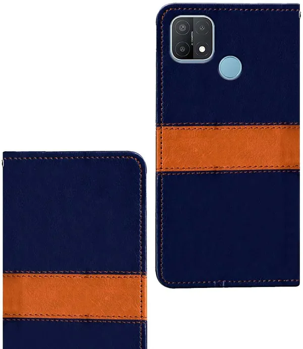Multicolor_Artificial_Leather_Oppo_A15_Flip_Cover