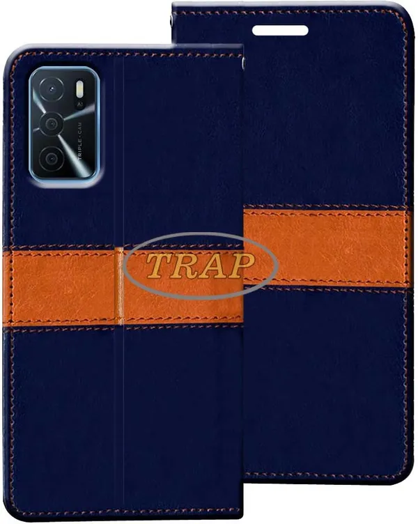 Multicolor_Artificial_Leather_Oppo_A16_Back_Cover
