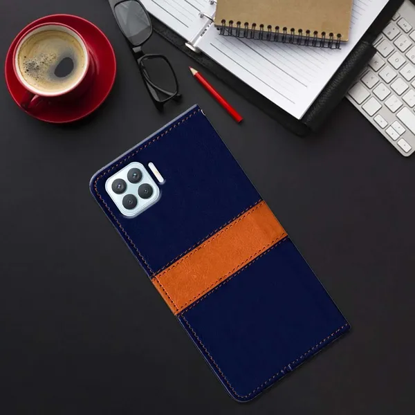 Multicolor_Artificial_Leather_Oppo_F17_Pro_Flip_Cover