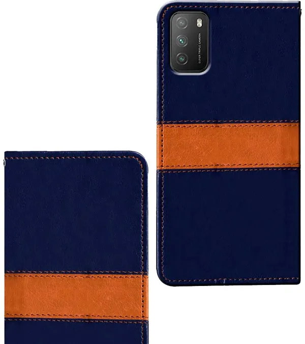 Multicolor_Artificial_Leather_Poco_M3_Flip_Cover