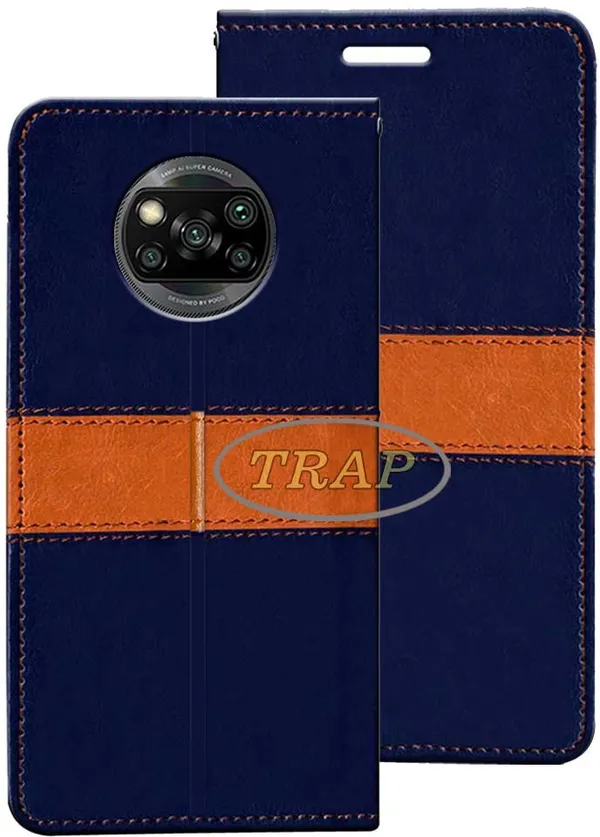 Multicolor_Artificial_Leather_Poco_X3_Pro_Flip_Cover