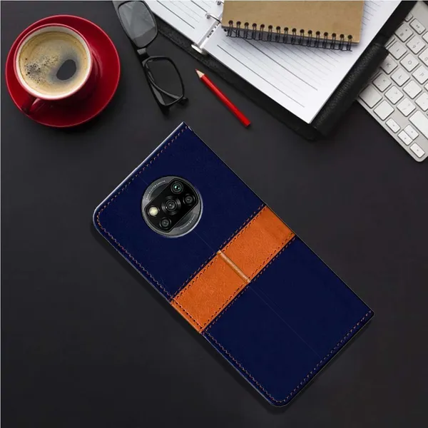 Multicolor_Artificial_Leather_Poco_X3_Pro_Flip_Cover