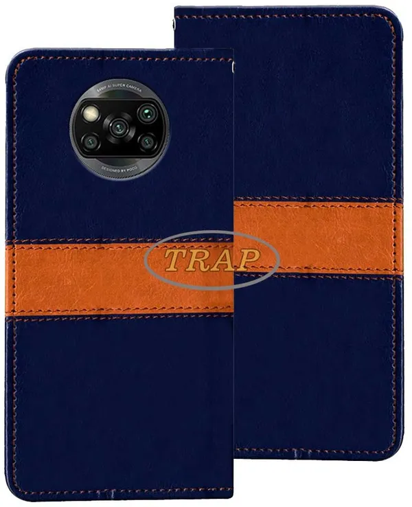 Multicolor_Artificial_Leather_Poco_X3_Flip_Cover