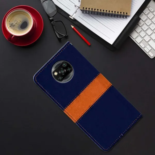 Multicolor_Artificial_Leather_Poco_X3_Flip_Cover