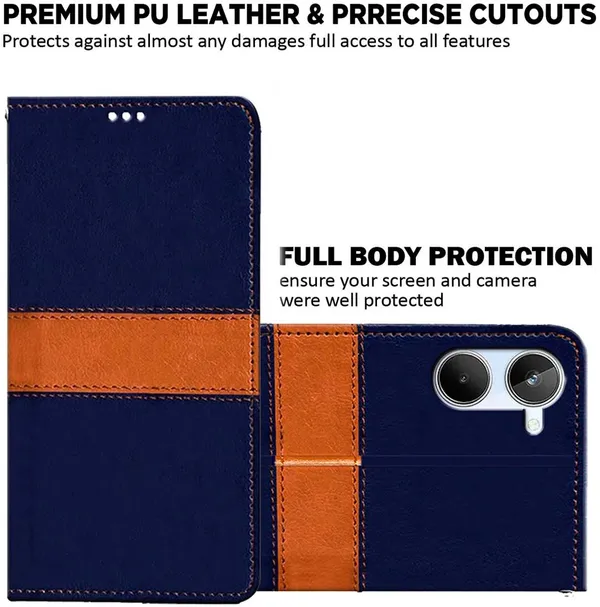 Multicolor_Artificial_Leather_Realme_10_Back_Cover