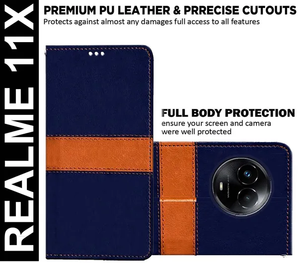 Multicolor_Artificial_Leather_Realme_11X&C67&NARZO_60X_Back_Cover