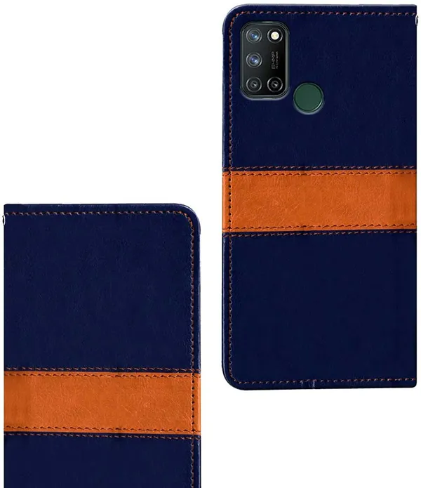 Multicolor_Artificial_Leather_Realme_7i_Flip_Cover