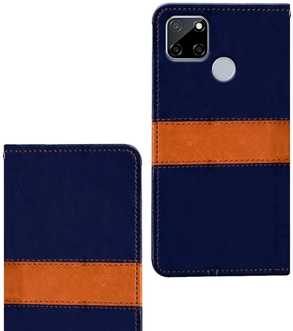 Multicolor_Artificial_Leather_Realme_C12_Flip_Cover