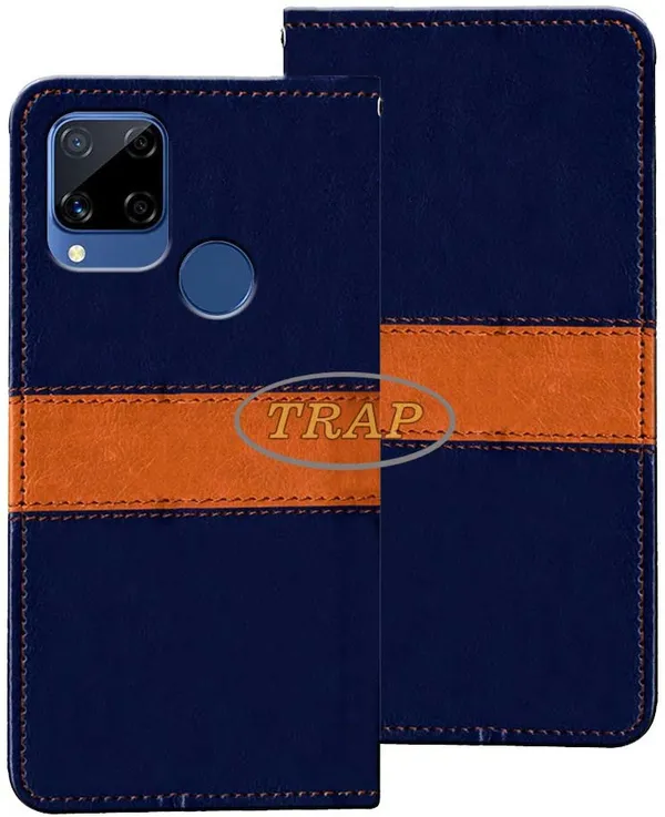 Multicolor_Artificial_Leather_Realme_C15_Flip_Cover