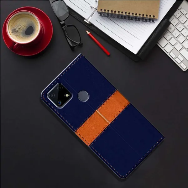 Multicolor_Artificial_Leather_Realme_C25_Flip_Cover