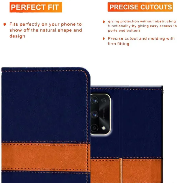 Multicolor_Artificial_Leather_Realme_X7_Pro_5G_Flip_Cover